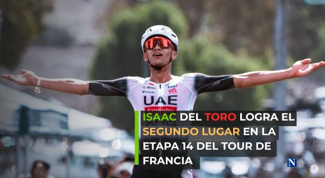 Isaac del Toro logra el segundo lugar en la Etapa 14 del Tour de Francia