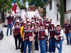 Celida López encabeza recorridos y asamblea informativa en Nogales