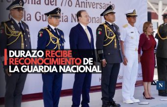 Durazo recibe reconocimiento de la Guardia Nacion