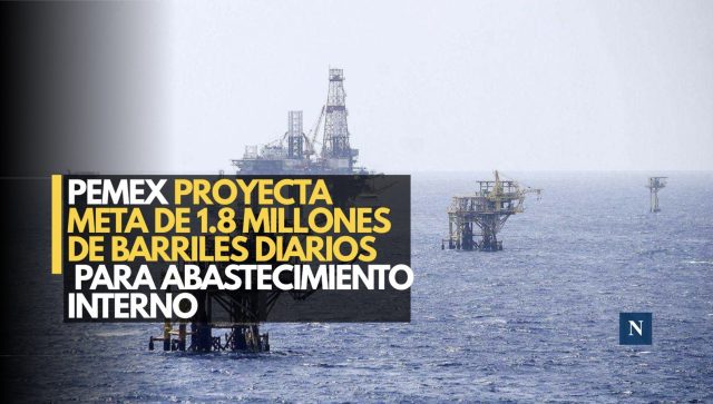 Pemex proyecta meta de 1.8 millones de barriles diarios para abastecimiento interno