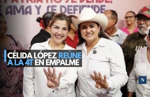 Empalme recibe a Célida López en asamblea de la 4T