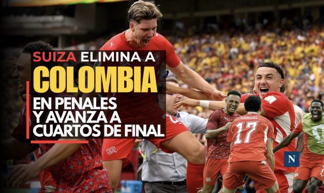 Suiza elimina a Colombia en penales y avanza a Cuartos de Final