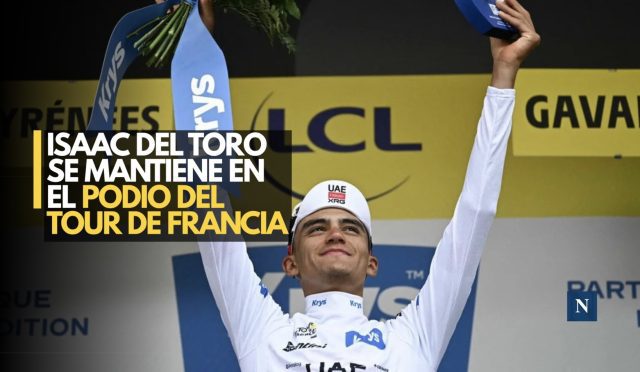 Isaac del Toro se mantiene en el podio del Tour de Francia