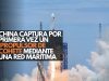 China captura por primera vez un propulsor de cohete mediante una red marítima