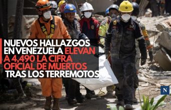 Nuevos hallazgos en Venezuela elevan a 4,490 la cifra oficial de muertos tras los terremotos