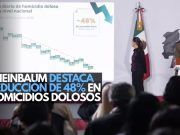 Sheinbaum destaca reducción de 48% en homicidios dolosos