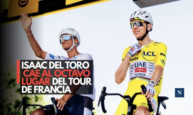 Isaac del Toro cae al octavo lugar del Tour de Francia