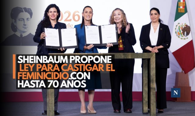 Sheinbaum propone ley para castigar el feminicidio con hasta 70 años