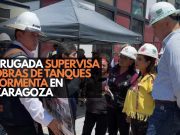 Brugada supervisa obras de tanques tormenta en Zaragoza