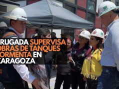 Brugada supervisa obras de tanques tormenta en Zaragoza