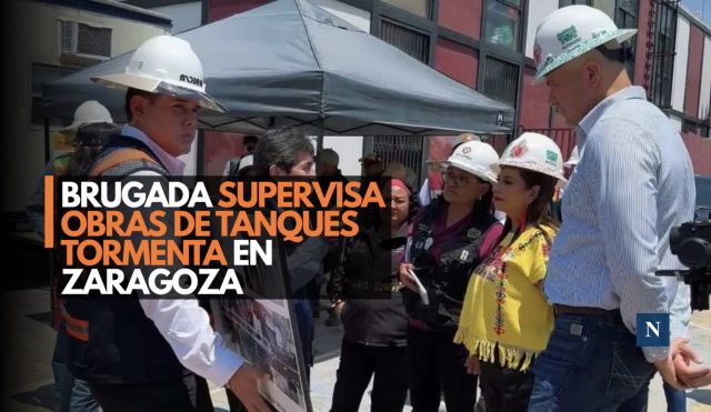Brugada supervisa obras de tanques tormenta en Zaragoza