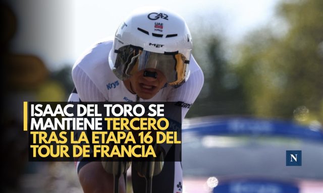 Isaac del Toro se mantiene tercero tras la etapa 16 del Tour de Francia