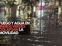 Fuego y agua en Indios Verdes colapsan la movilidad