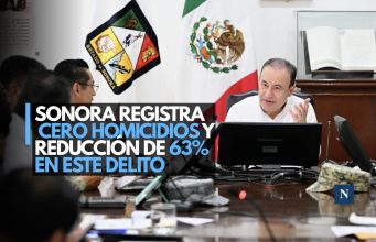Sonora registra cero homicidios y reducción de 63% en este delito