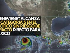 “Genevieve” alcanza la categoría 5 en el Pacífico sin riesgo de impacto directo para México