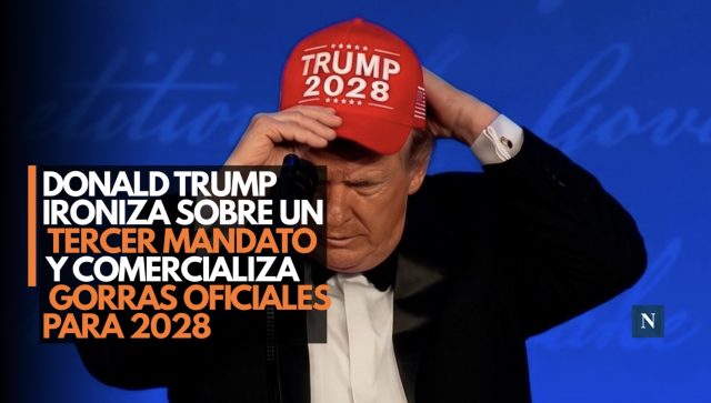 Donald Trump ironiza sobre un tercer mandato y comercializa gorras oficiales para 2028