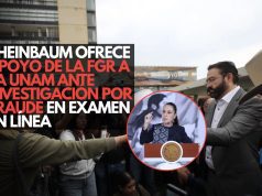 Sheinbaum ofrece apoyo de la FGR a la UNAM ante investigación por fraude en examen en línea