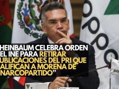 Sheinbaum celebra orden del INE para retirar publicaciones del PRI que califican a Morena de “narcopartido”