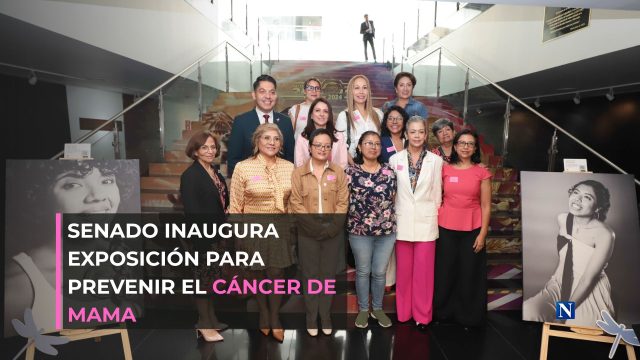Senado inaugura exposición para prevenir el cáncer de mama