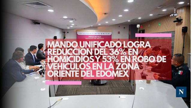 Mando Unificado logra reducción del 36% en homicidios y 53% en robo de vehículos en la Zona Oriente del Edomex