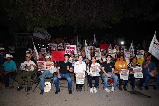 Vecinos de la Emiliano Zapata respaldan a Celida López en Hermosillo