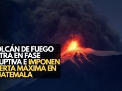 Volcán de Fuego entra en fase eruptiva e imponen alerta máxima en Guatemala