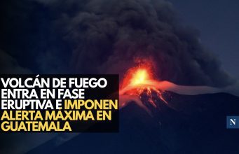 Volcán de Fuego entra en fase eruptiva e imponen alerta máxima en Guatemala