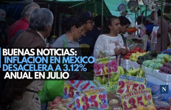 Buenas noticias: Inflación en México desacelera a 3.12% anual en julio