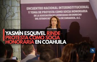 Yasmín Esquivel rinde protesta como socia honoraria en Coahuila