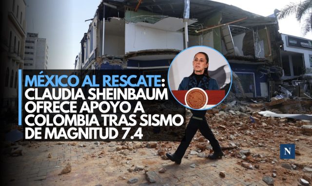 México al rescate: Claudia Sheinbaum ofrece apoyo a Colombia tras sismo de magnitud 7.4