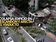 ¡Cuidado abajo! Colapsa edificio en Escandón y afecta el Viaducto