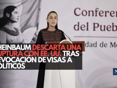 Sheinbaum descarta una ruptura con EE. UU. tras revocación de visas a políticos