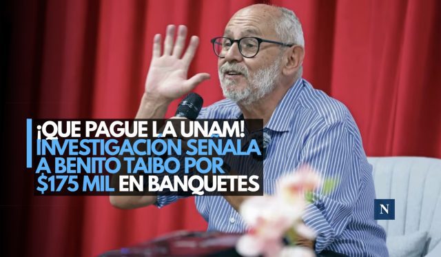 ¡A cuenta de la UNAM! Investigación señala a Taibo por $175 mil en banquetes