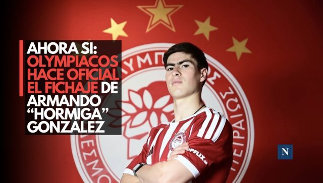Ahora si: Olympiacos hace oficial el fichaje de Armando “Hormiga” González