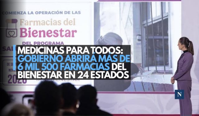 Medicinas para todos: Gobierno abrirá más de 6 mil 500 Farmacias del Bienestar en 24 estados