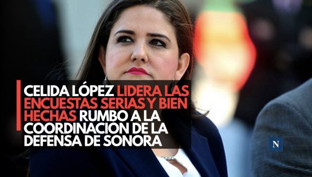 Celida López lidera las encuestas serias y bien hechas rumbo a la Coordinación de la Defensa de Sonora