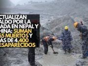 Actualizan saldo por la riada en Nepal y China: suman 955 muertos y más de 4,400 desaparecidos