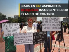 Aspirantes seleccionados de la UNAM bloquean Insurgentes contra examen