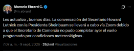 ¡Sheinbaum se reúne con Lutnick! Encuentro virtual tras mal clima