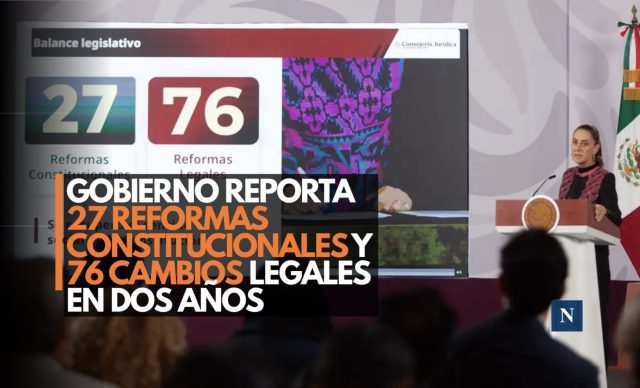 Gobierno de México reporta 27 reformas constitucionales y 76 cambios legales en dos años
