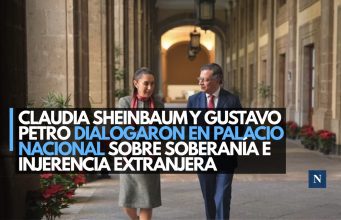 Claudia Sheinbaum y Gustavo Petro dialogaron en Palacio Nacional sobre soberanía e injerencia extranjera