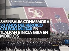 Sheinbaum conmemora 50 años del Heroico Colegio Militar en Tlalpan e inicia gira en Morelos