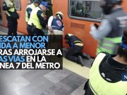 Rescatan con vida a menor tras arrojarse a las vías en la Línea 7 del Metro