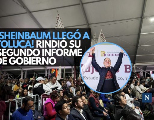 ¡Sheinbaum llegó a Toluca! Rindió su Segundo Informe de Gobierno