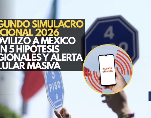 Segundo Simulacro Nacional 2026 movilizó a México con 5 hipótesis regionales y alerta celular masiva