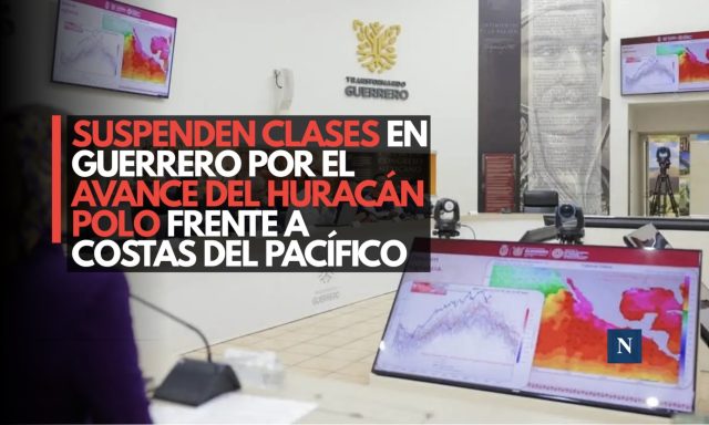Suspenden clases en Guerrero por el avance del huracán Polo frente a costas del Pacífico