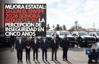 Mejora estatal: Según el ENVIPE 2026 Sonora redujo 13.3% la percepción de inseguridad en cinco años