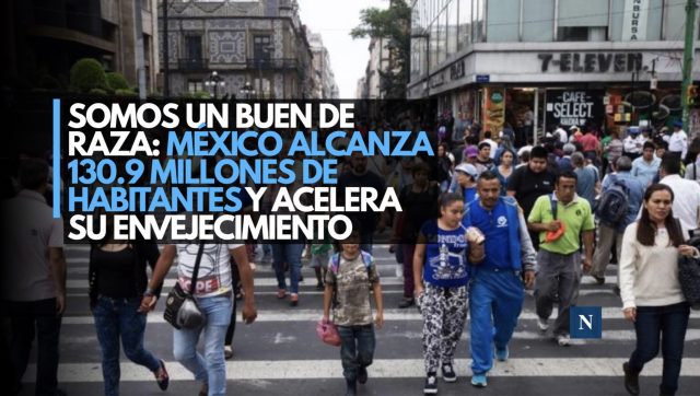 Somos un buen de raza: México alcanza 130.9 millones de habitantes y acelera su envejecimiento.