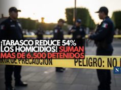¡Tabasco reduce 54% los homicidios! Suman más de 6,500 detenidos