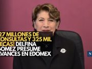 ¡27 millones de consultas y 315 mil becas! Delfina Gómez presume avances en Edomex